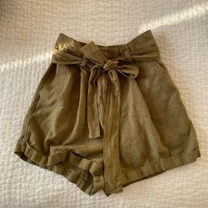 Forever 21 Linen Paper bag Shorts